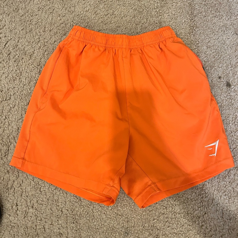 Orange gymshark shorts
